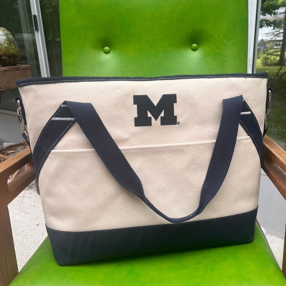 University of Michigan U of M Large Insulated Canvas Cooler Tote